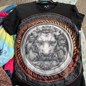Italia 1969 Black T-Shirt with Lion Graphic